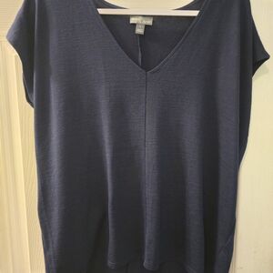 Market & Spruce Deep Blue Short Sleeve Top